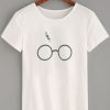 Glasses Lightning Print T-shirt ZK01