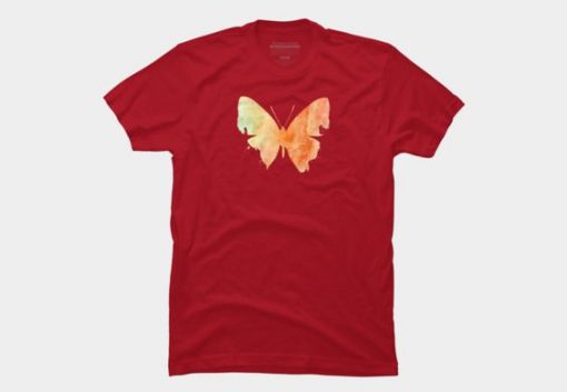 Orange Butterfly T-Shirt ZK01