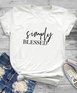 Simply Blessed White T-Shirt ZK01