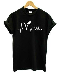 Vegetarian Heartbeat T-shirt ZK01