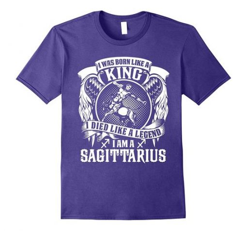 Born Like A King Sagittarius T-Shirt EL01