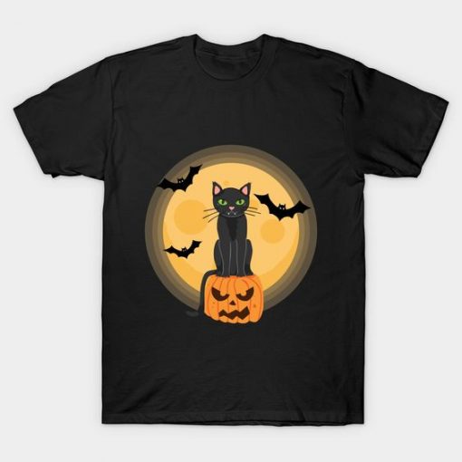 Cats Pumpkin Gifts T-shirt ZK01