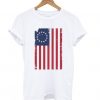 Flag Distressed T shirt SR01