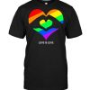 Love Is Love Pride Heart T-shirt FD01