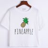 Pineapple Print White T-shirt SR01