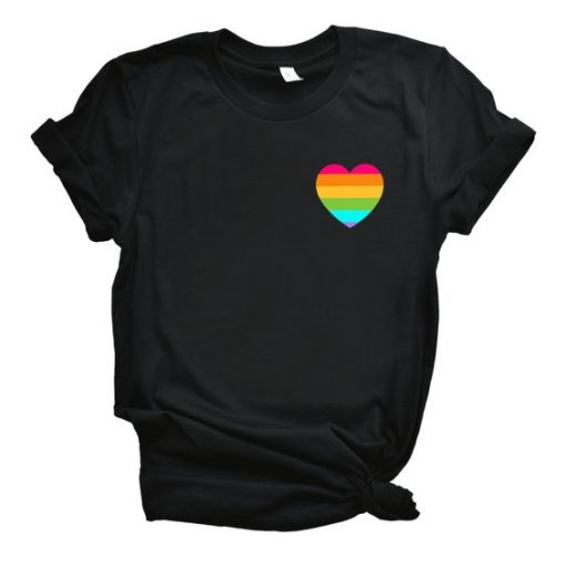 Rainbow Pride Heart T-Shirt AD01