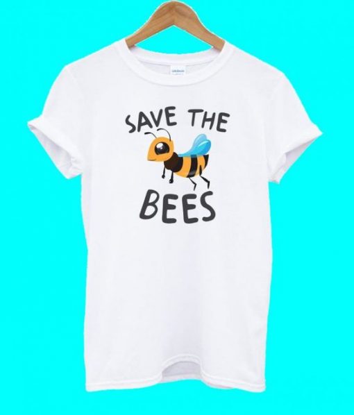 Save Bees White T-shirt ZK01