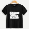 Slogan Design Print T-Shirt ZK01
