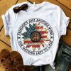 Sunflower American Flag T-Shirt SR01