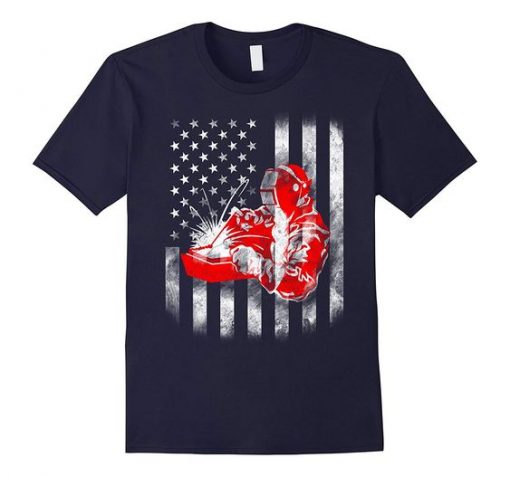 Welder Flag America T-shirt SR01