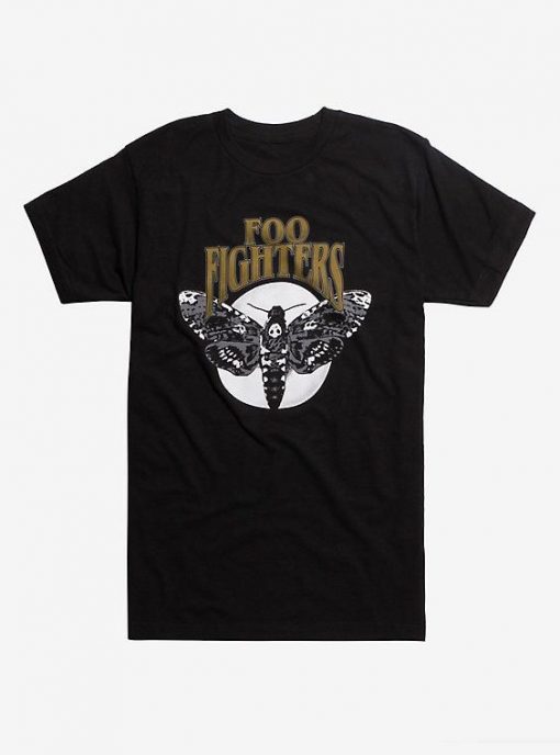 Foo Fighters Vintage Moth Black T-Shirt DV01