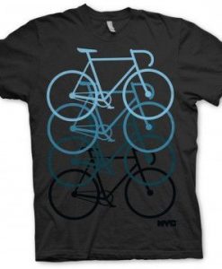 Nyc Pushing Track Bike Tshirts ZK01