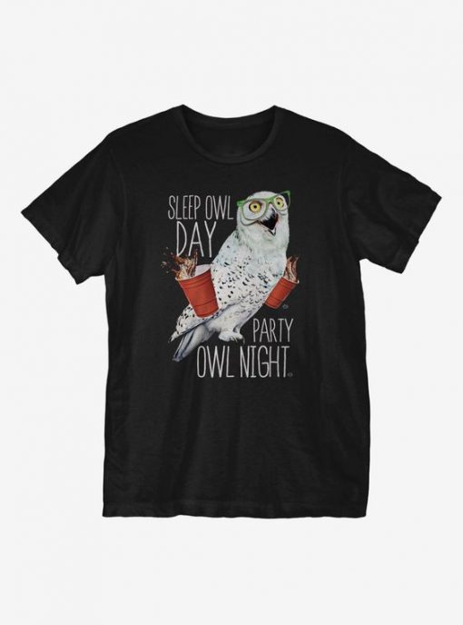 Party Owl Night T-Shirt FR01