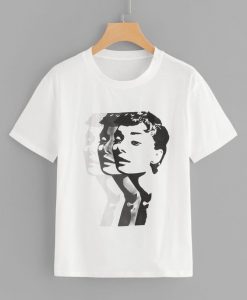 Plus Figure Print T-shirt FD01
