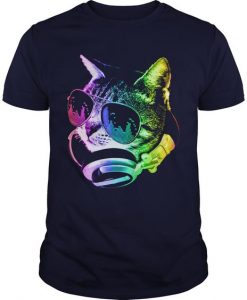 Rainbow Music Cat Shirt T-Shirt ZK01