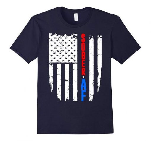 Sober Af Flag T-Shirt FR01