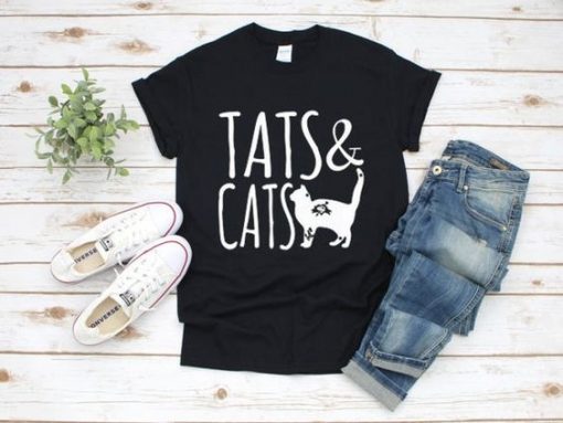 Tats and Cats T Shirt SR01