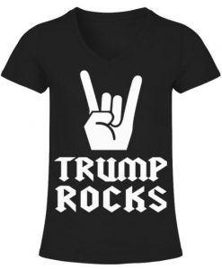 Trump Rocks - V-Ausschnitt T-Shirt KH01
