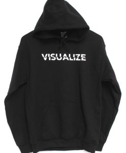 Visualize Black Graphic Hoodie KH01