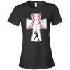 Baseball Cross Print T Shirt SR01