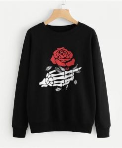Black Floral Sweatshirt EM