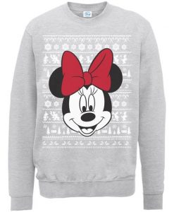 Christmas Minnie Face Sweatshirt FD