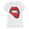 Kiss Me Red Women’s Slim Fit T-Shirt ER01