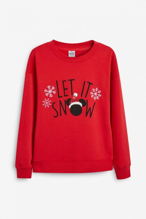 Mickey Let It Snow Christmas Sweatshirt FD