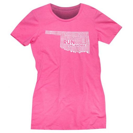 Oklahoma State Runner Hot pink T-shirt ER
