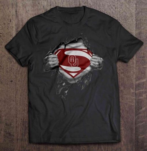 Oklahoma sooners superman Tshirt EL26