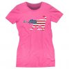 Patriotic LuLa the Lax Dog Hot Pink T-shirt ER