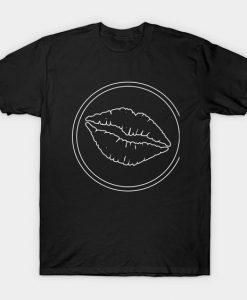 Sexy Kiss Lips Black T-shirt ER01