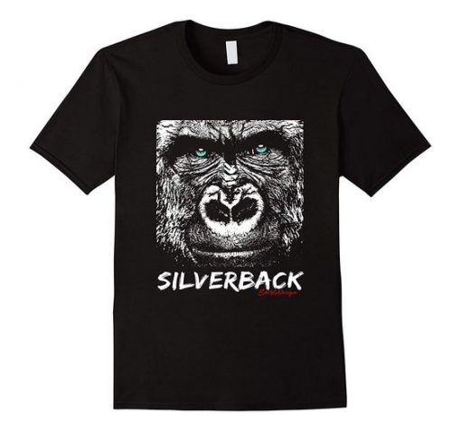Silverback Gorilla Line Design T-Shirt DV29