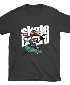 Skeleton with Cap Skateboard T-Shirt FD01