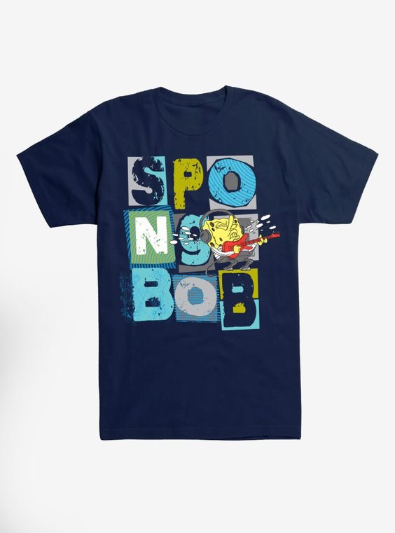 Spongebob Guitar T Shirt Dv01 