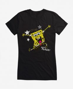 SpongeBob With Flair Girls T-Shirt DV01
