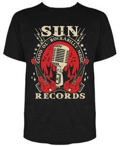 Sun Records Electric Mic Music T-Shirt FD01