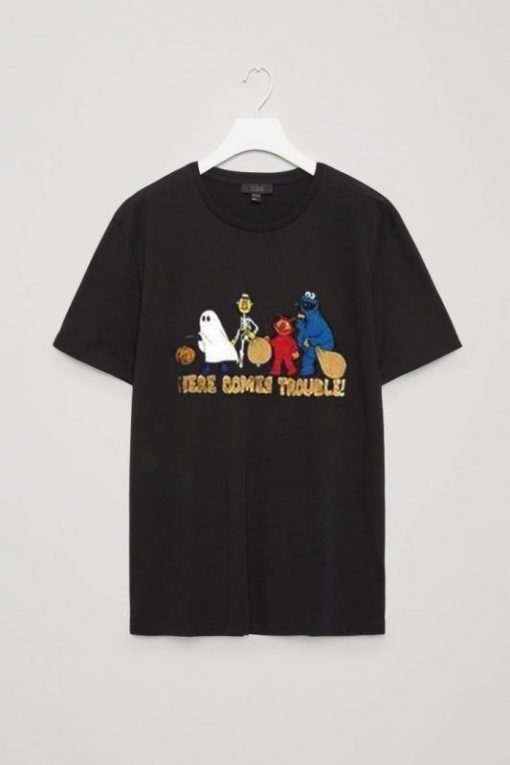 Vintage Sesame Street Here Comes Trouble T-Shirt EL01