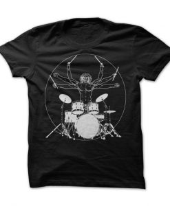 Vitruvian Drummer Man T-shirt FD01