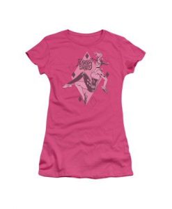 junior sheer hot pink T-shirt ER