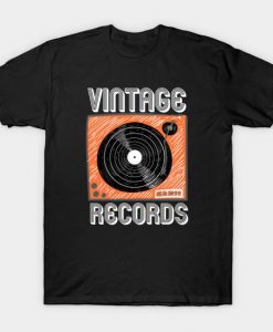 vintage records Music T-shirt FD01