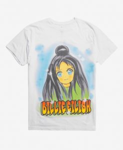 Billie Eilish Anime Face T-Shirt FD28N