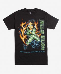 Billie Eilish Anime Flames T-Shirt Fd28N