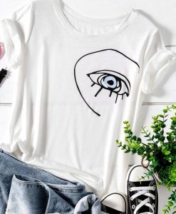 Casual Print Eye T-Shirt VL5N