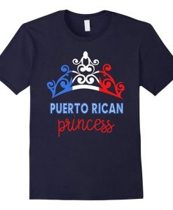 Puerto Rican Princess Tiara National Flag T-Shirt ER1N