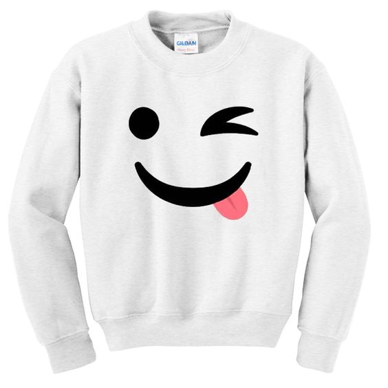 Silly Wink Emoji Sweatshirt FD30N