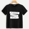 Slogan Design Print T-Shirt VL14N
