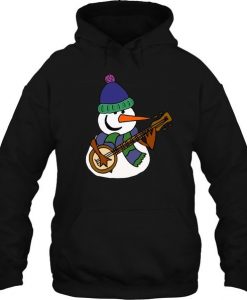 Snowman Playing Banjo Hoodie FD30N