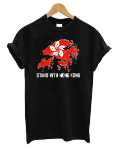 Stand With Hong Kong Black T Shirt SR7N