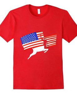 USA Flag Animal Tshirt FD4N